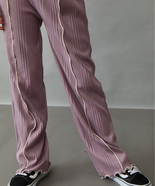 ＆yam（アンドヤム）の「ランダムリブイージーパンツ（その他パンツ・キッズ・パープル/グレー/ブラック/オレンジ/グリーン/ベージュ/ブルー/ホワイト・120-130cm/150-160cm/110-120cm/130-140cm/140-150cm）」の14枚目の写真