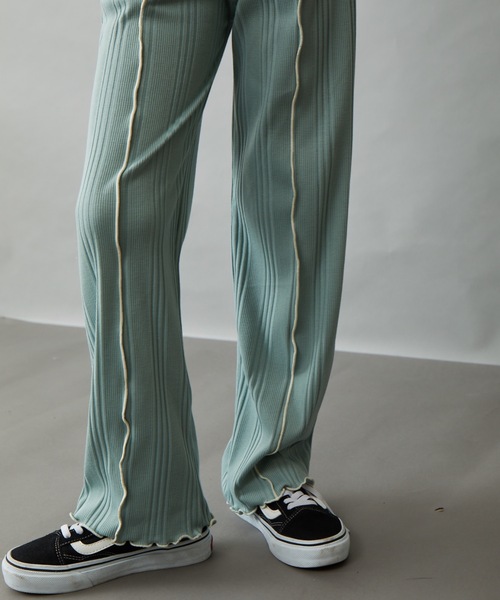 ＆yam（アンドヤム）の「ランダムリブイージーパンツ（その他パンツ・キッズ・パープル/グレー/ブラック/オレンジ/グリーン/ベージュ/ブルー/ホワイト・120-130cm/150-160cm/110-120cm/130-140cm/140-150cm）」の15枚目の写真