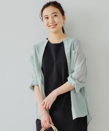 green label relaxing | SC コットン ボイル バンドカラー シャツ(シャツ/ブラウス)