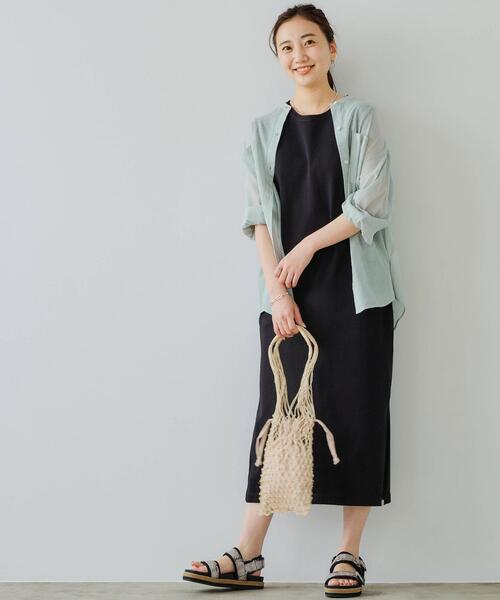 green label relaxing（グリーンレーベルリラクシング）の「SC コットン ボイル バンドカラー シャツ（シャツ/ブラウス・レディース・ライトブルー/ピンク/ライム/モカ・FREE）」の17枚目の写真