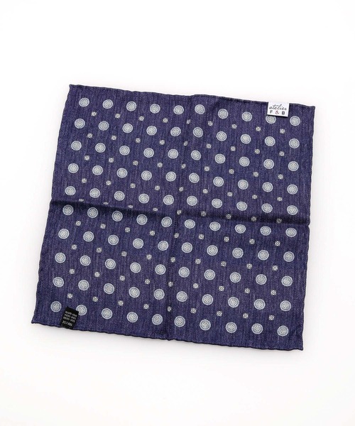 NANO universe(ナノユニバース)の「Atelier F&B/ペイズリーポケットチーフ(バンダナ/スカーフ・メンズ・ネイビー・FREE)」の3枚目の写真