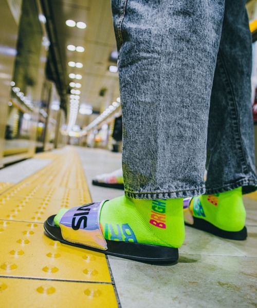 NAVY ROOTS（ネイビールーツ）の「NAVY ROOTS/ネイビールーツ/BRIGHT SOX（ソックス/靴下・メンズ・イエロー/ブラック/ホワイト・FREE）」の3枚目の写真