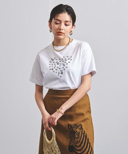 MUVEIL（ミュベール）の「＜MUVEIL（ミュベール）＞HEART TEE-united LOVE project 2021†◆（Tシャツ/カットソー・レディース・ホワイト・38）」の2枚目の写真