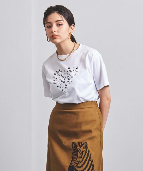 MUVEIL（ミュベール）の「＜MUVEIL（ミュベール）＞HEART TEE-united LOVE project 2021†◆（Tシャツ/カットソー・レディース・ホワイト・38）」の6枚目の写真