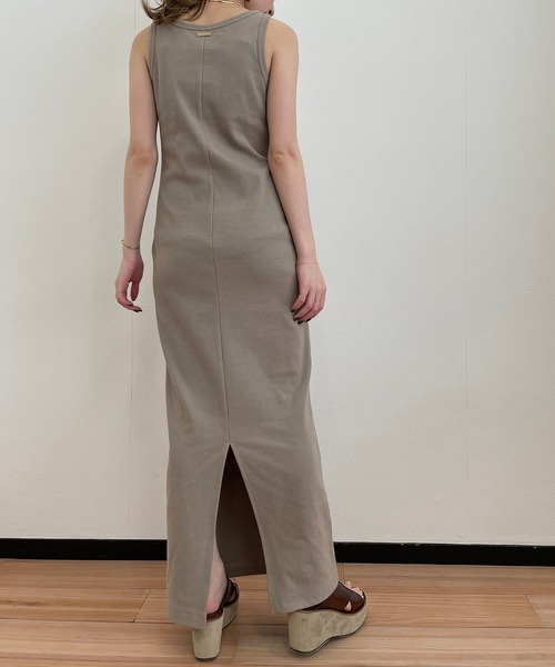 LOUNGEDRESS（ラウンジドレス）の「アメスリタンクワンピース（ワンピース・レディース・ブラック/ベージュ・FREE）」の6枚目の写真