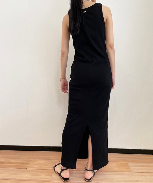 LOUNGEDRESS（ラウンジドレス）の「アメスリタンクワンピース（ワンピース・レディース・ブラック/ベージュ・FREE）」の12枚目の写真