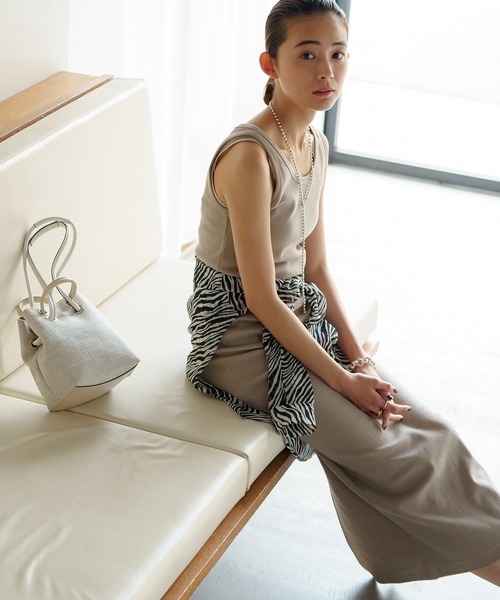 LOUNGEDRESS（ラウンジドレス）の「アメスリタンクワンピース（ワンピース・レディース・ブラック/ベージュ・FREE）」の19枚目の写真