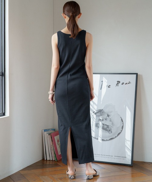 LOUNGEDRESS（ラウンジドレス）の「アメスリタンクワンピース（ワンピース・レディース・ブラック/ベージュ・FREE）」の10枚目の写真