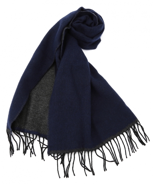 BEAUTY&YOUTH UNITED ARROWS（ビューティーアンドユースユナイテッドアローズ）の「MT アクリル ダブル フェイス マフラー ◆（マフラー・メンズ・ダークグレー/ネイビー・フリー）」の2枚目の写真