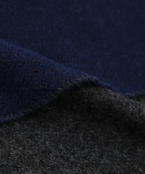 BEAUTY&YOUTH UNITED ARROWS（ビューティーアンドユースユナイテッドアローズ）の「MT アクリル ダブル フェイス マフラー ◆（マフラー・メンズ・ダークグレー/ネイビー・フリー）」の4枚目の写真