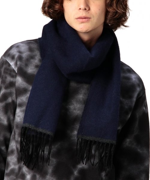 BEAUTY&YOUTH UNITED ARROWS（ビューティーアンドユースユナイテッドアローズ）の「MT アクリル ダブル フェイス マフラー ◆（マフラー・メンズ・ダークグレー/ネイビー・フリー）」の5枚目の写真