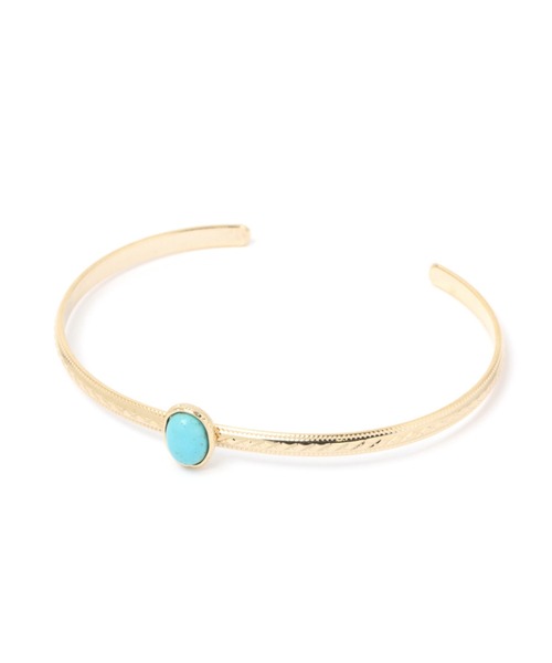 BAYFLOW(ベイフロー)の「ターコイズフウバングル(バングル/リストバンド・レディース・ライトグレー/イエロー・FREE)」の5枚目の写真