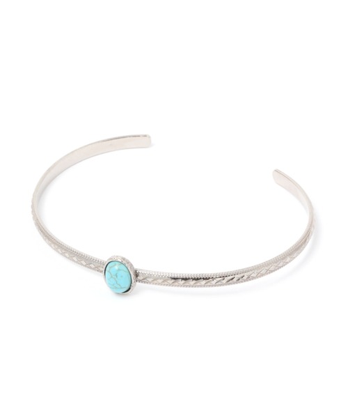 BAYFLOW(ベイフロー)の「ターコイズフウバングル(バングル/リストバンド・レディース・ライトグレー/イエロー・FREE)」の6枚目の写真