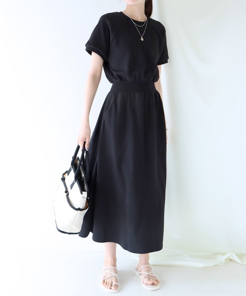 BLUEEAST（ブルーイースト）の「パフスリーブ半袖スウェットワンピース