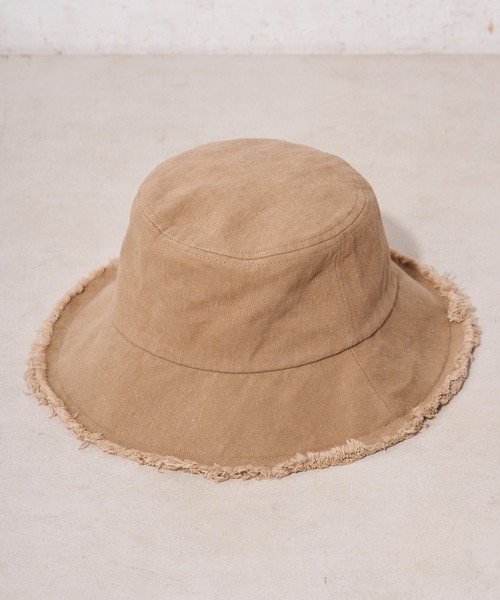 DISCOAT（ディスコート）の「フリンジツイルバケットハット（ハット・レディース・オフホワイト/ブラック/サンドベージュ・FREE）」の11枚目の写真