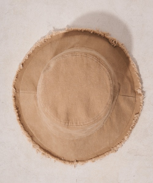 DISCOAT（ディスコート）の「フリンジツイルバケットハット（ハット・レディース・オフホワイト/ブラック/サンドベージュ・FREE）」の13枚目の写真