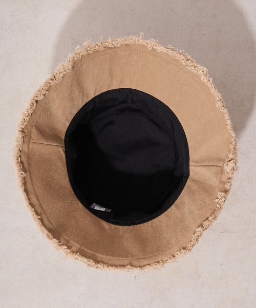 DISCOAT（ディスコート）の「フリンジツイルバケットハット（ハット・レディース・オフホワイト/ブラック/サンドベージュ・FREE）」の14枚目の写真