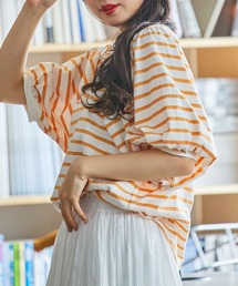 WEGO | WEGO/ボーダーボリュームパフT(Tシャツ/カットソー)