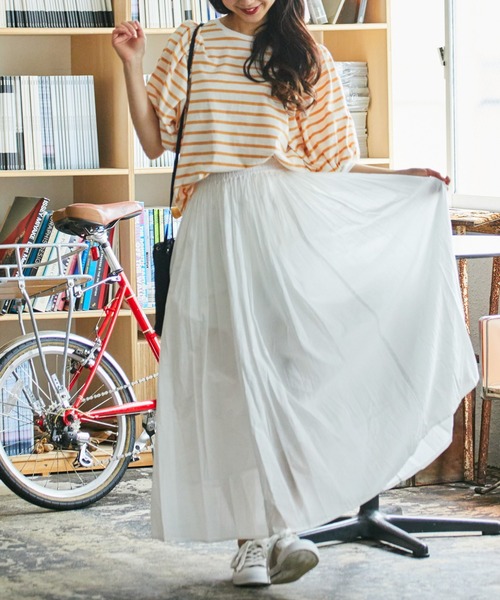 WEGO（ウィゴー）の「WEGO/ボーダーボリュームパフT（Tシャツ/カットソー・レディース・ブラック系その他5/ベージュ系その他5/イエロー系その他6・FREE）」の10枚目の写真