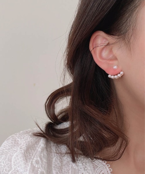 LA VORAGINE(ラ ヴォラジネ)の「ポスト:925シルバー パールピアス(ピアス(両耳用)・レディース・その他27/A/B/C/D・FREE)」の3枚目の写真