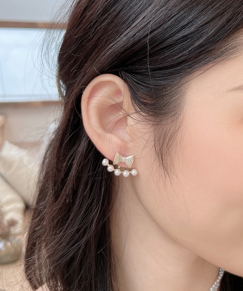 LA VORAGINE(ラ ヴォラジネ)の「ポスト:925シルバー パールピアス(ピアス(両耳用)・レディース・その他27/A/B/C/D・FREE)」の5枚目の写真