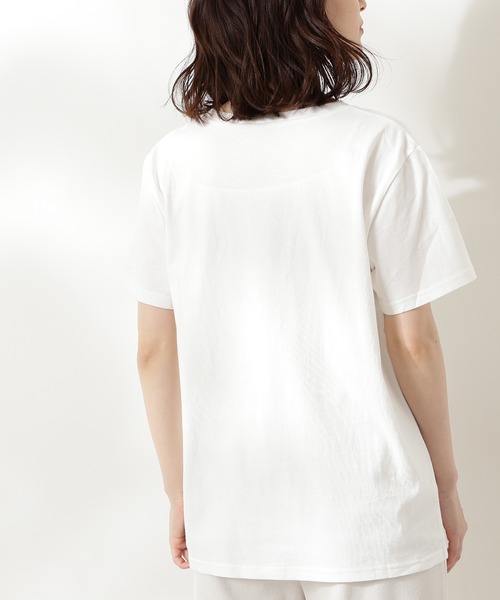 N.(N. Natural Beauty Basic)(エヌエヌナチュラルビューティーベーシック)の「◆フォトプリントTシャツ(Tシャツ/カットソー・レディース・オフホワイト/スミクロ・MEDIUM)」の8枚目の写真