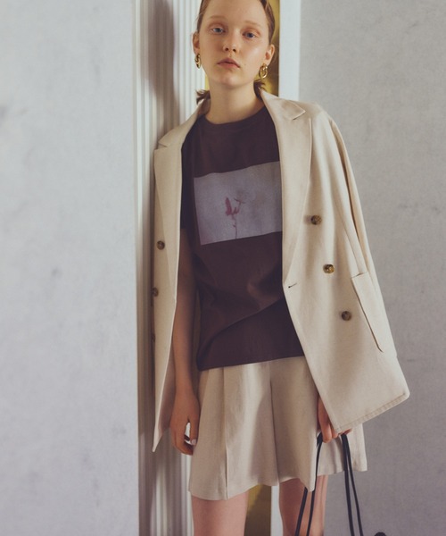 N.(N. Natural Beauty Basic)(エヌエヌナチュラルビューティーベーシック)の「◆フォトプリントTシャツ(Tシャツ/カットソー・レディース・オフホワイト/スミクロ・MEDIUM)」の11枚目の写真