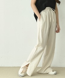 me+em select | コットンリネンスリットワイドパンツ(その他パンツ)