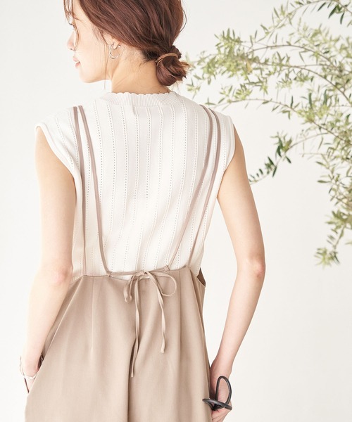 ROPE' PICNIC（ロペピクニック）の「Wストラップオールインワン（つなぎ/オールインワン・レディース・ブラック/ブラウン/ベージュ系その他2・38/36）」の15枚目の写真