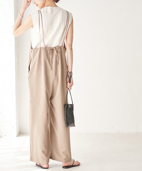 ROPE' PICNIC（ロペピクニック）の「Wストラップオールインワン（つなぎ/オールインワン・レディース・ブラック/ブラウン/ベージュ系その他2・38/36）」の16枚目の写真