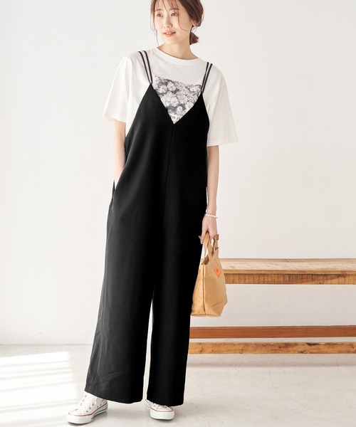 ROPE' PICNIC（ロペピクニック）の「Wストラップオールインワン（つなぎ/オールインワン・レディース・ブラック/ブラウン/ベージュ系その他2・38/36）」の18枚目の写真