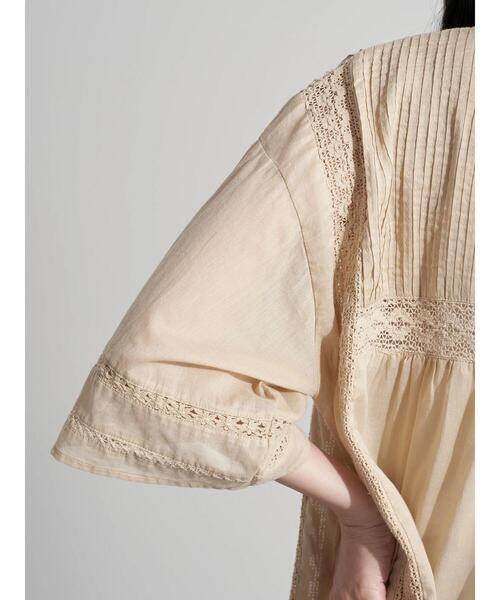 earth music&ecology（アースミュージックアンドエコロジー）の「ピンタックレースワンピース ＊（ワンピース・レディース・オフホワイト/サックスブルー/ベージュ/ブラック・FREE）」の21枚目の写真