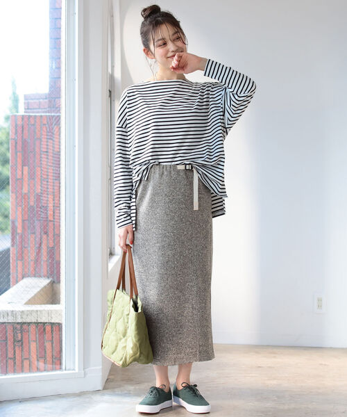 B:MING by BEAMS(ビーミングバイビームス)の「B:MING by BEAMS / ボーダー ロングスリーブ Tシャツ 21AW(Tシャツ/カットソー・レディース・ホワイト系/ホワイト系1/ネイビー系・ONE SIZE)」の5枚目の写真