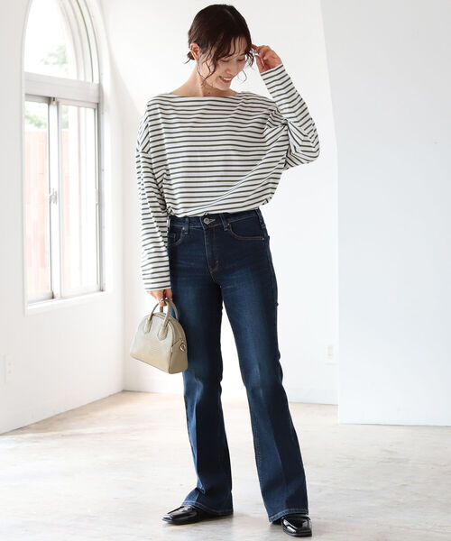 B:MING by BEAMS(ビーミングバイビームス)の「B:MING by BEAMS / ボーダー ロングスリーブ Tシャツ 21AW(Tシャツ/カットソー・レディース・ホワイト系/ホワイト系1/ネイビー系・ONE SIZE)」の8枚目の写真