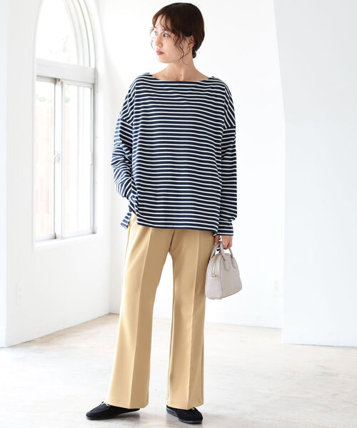 B:MING by BEAMS(ビーミングバイビームス)の「B:MING by BEAMS / ボーダー ロングスリーブ Tシャツ 21AW(Tシャツ/カットソー・レディース・ホワイト系/ホワイト系1/ネイビー系・ONE SIZE)」の10枚目の写真