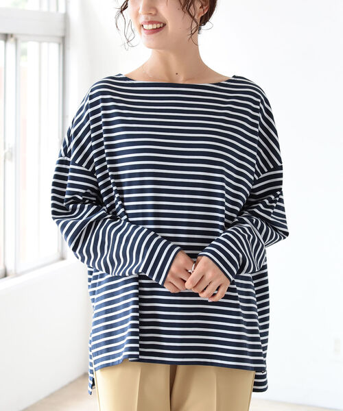B:MING by BEAMS(ビーミングバイビームス)の「B:MING by BEAMS / ボーダー ロングスリーブ Tシャツ 21AW(Tシャツ/カットソー・レディース・ホワイト系/ホワイト系1/ネイビー系・ONE SIZE)」の12枚目の写真
