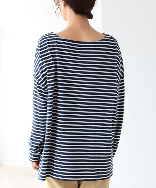 B:MING by BEAMS(ビーミングバイビームス)の「B:MING by BEAMS / ボーダー ロングスリーブ Tシャツ 21AW(Tシャツ/カットソー・レディース・ホワイト系/ホワイト系1/ネイビー系・ONE SIZE)」の14枚目の写真