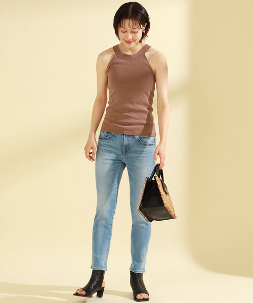 Ray BEAMS（レイビームス）の「Ray BEAMS High Basic / ホルターネック タンクトップ（タンクトップ・レディース・ブラック/ダークブラウン/ベージュ・ONE SIZE）」の5枚目の写真
