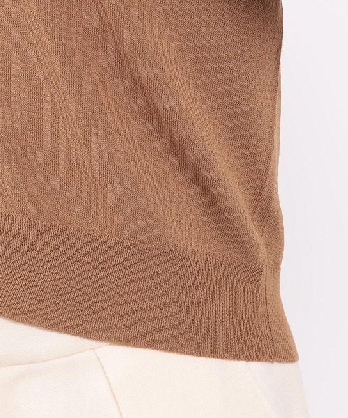 MEW'S REFINED CLOTHES（ミューズリファインドクローズ）の「接触冷感Vネックカーディガン（カーディガン/ボレロ・レディース・ホワイト/ブラック/モカ/パープル・MEDIUM）」の8枚目の写真