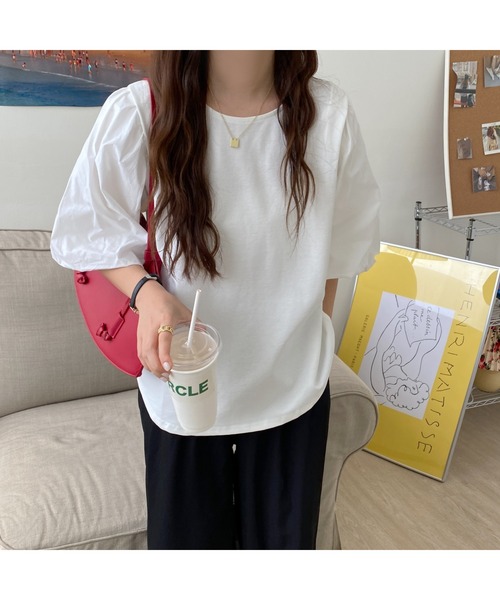 MAISON BREEZE(メゾンブリーズ)の「【MAISON BREEZE】クルーネックワイドブロードT(Tシャツ/カットソー・レディース・ホワイト・FREE)」の10枚目の写真