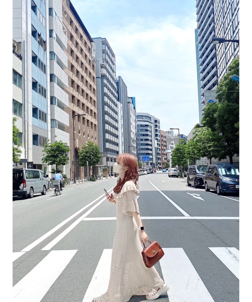 JUMELLE（ジュメロ）の「カギ編みワンピース（ワンピース・レディース・ブラウン/ベージュ・SMALL/MEDIUM）」の11枚目の写真