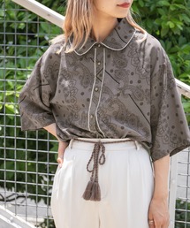 kutir | 丸襟ピコレース柄ブラウス(シャツ/ブラウス)