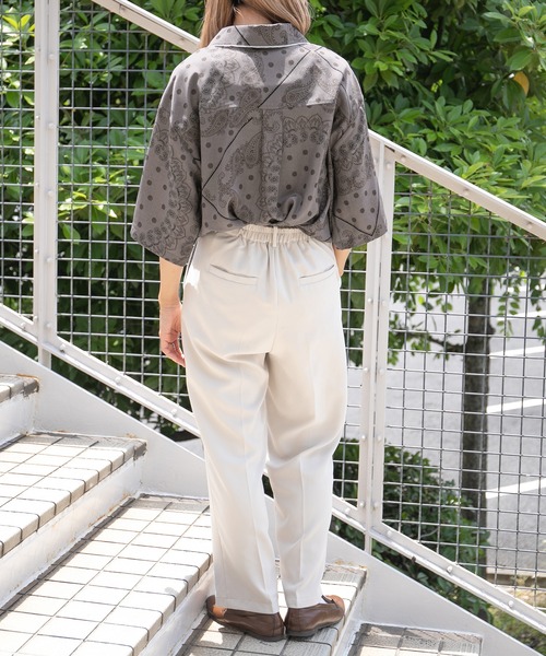 kutir（クティール）の「丸襟ピコレース柄ブラウス（シャツ/ブラウス・レディース・チャコールグレー/ダークブラウン/ネイビー・FREE）」の8枚目の写真