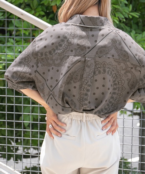 kutir（クティール）の「丸襟ピコレース柄ブラウス（シャツ/ブラウス・レディース・チャコールグレー/ダークブラウン/ネイビー・FREE）」の5枚目の写真