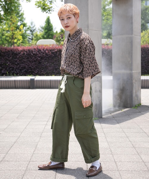 kutir（クティール）の「丸襟ピコレース柄ブラウス（シャツ/ブラウス・レディース・チャコールグレー/ダークブラウン/ネイビー・FREE）」の13枚目の写真