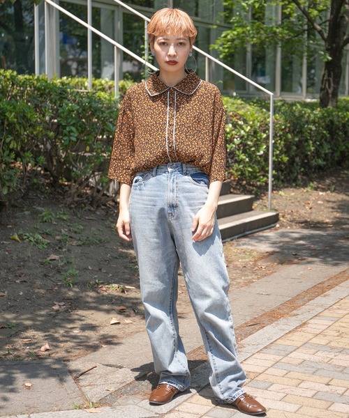 kutir（クティール）の「丸襟ピコレース柄ブラウス（シャツ/ブラウス・レディース・チャコールグレー/ダークブラウン/ネイビー・FREE）」の18枚目の写真