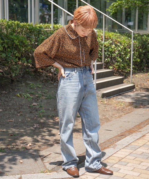 kutir（クティール）の「丸襟ピコレース柄ブラウス（シャツ/ブラウス・レディース・チャコールグレー/ダークブラウン/ネイビー・FREE）」の20枚目の写真