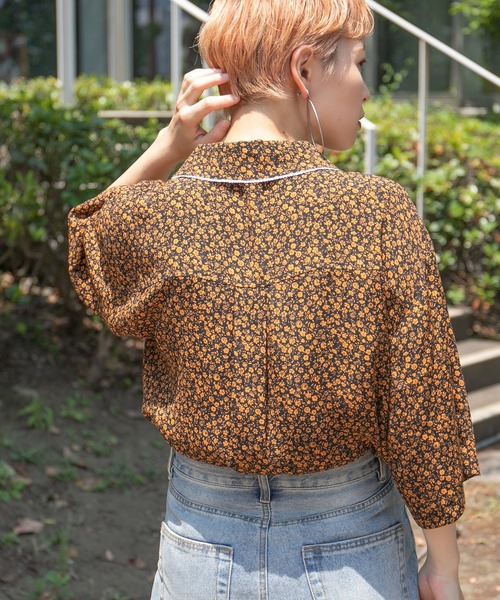 kutir（クティール）の「丸襟ピコレース柄ブラウス（シャツ/ブラウス・レディース・チャコールグレー/ダークブラウン/ネイビー・FREE）」の17枚目の写真