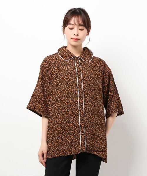 kutir（クティール）の「丸襟ピコレース柄ブラウス（シャツ/ブラウス・レディース・チャコールグレー/ダークブラウン/ネイビー・FREE）」の22枚目の写真