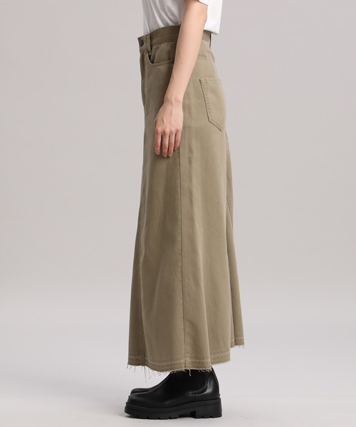 Maison de Beige（メゾンドベージュ）の「《Maison de Beige》ツイルコットンロングスカート（スカート・レディース・アイボリー/モカ・9号/11号/7号）」の5枚目の写真